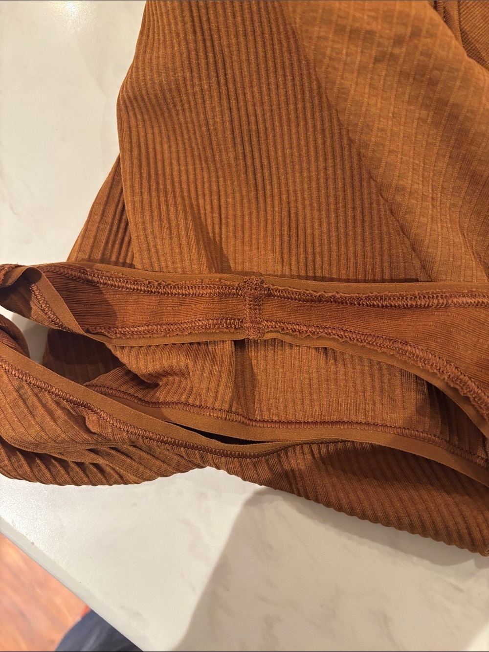 Lululemon Ribbed Rust Bodysuit - Picture 4 of 4